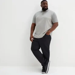 Shaquille O'Neal XLG™ Jacquard Big and Tall Mens Regular Fit Short Sleeve Polo Shirt