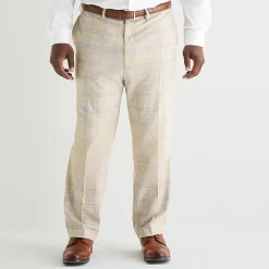Shaquille O'Neal XLG Men's Big and Tall Stretch Fit Plaid Suit Separates
