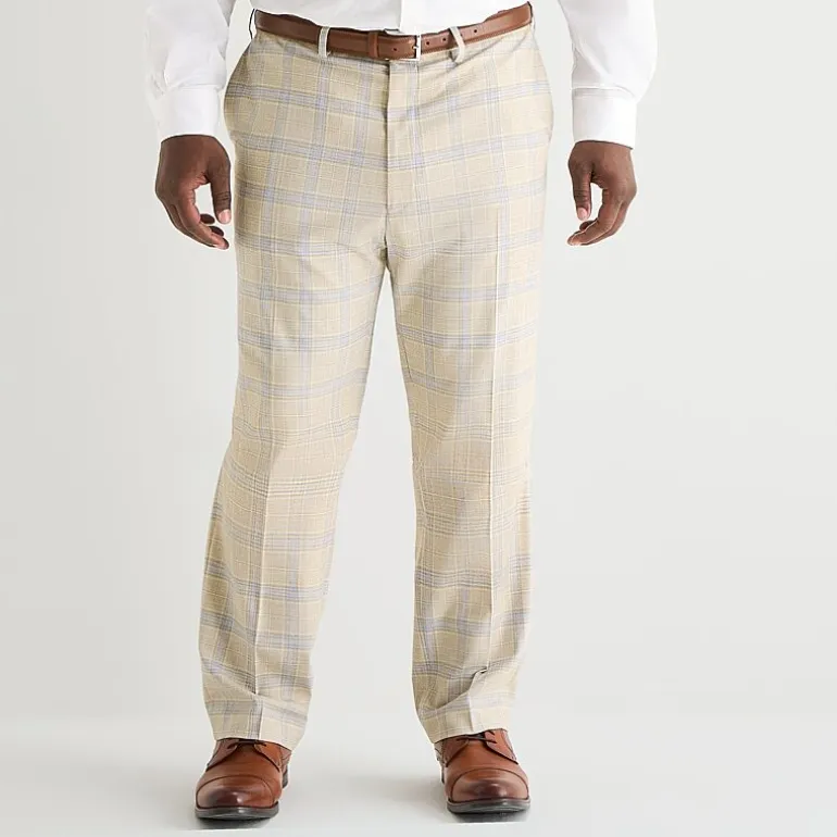 Shaquille O'Neal XLG Men's Big and Tall Stretch Fit Plaid Suit Separates