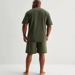 Shaquille O'Neal XLG™ Mens Crew Neck Short Sleeve 2-pc. Big and Tall Pajama Set