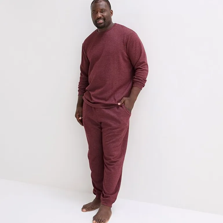 Shaquille O'Neal XLG™ Mens Crew Neck Long Sleeve Big and Tall Pajama Top