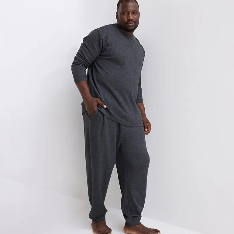Shaquille O'Neal XLG™ Mens Crew Neck Long Sleeve Big and Tall Pajama Top