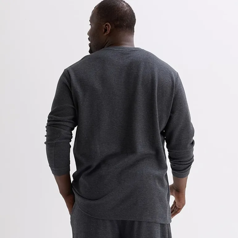 Shaquille O'Neal XLG™ Mens Crew Neck Long Sleeve Big and Tall Pajama Top