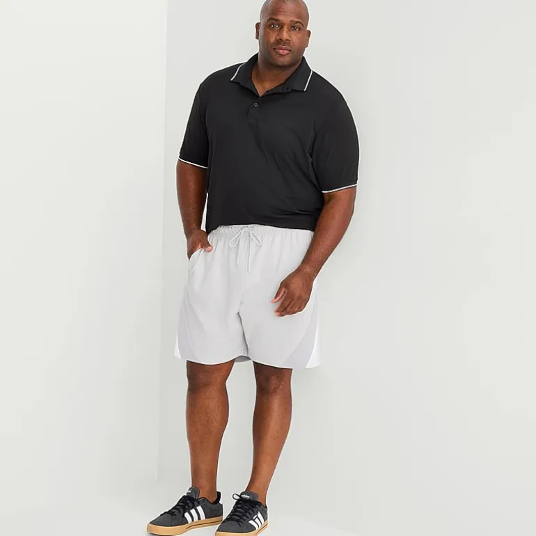Shaquille O'Neal XLG™ Mens 8" Mid Rise Big and Tall Drawstring Waist Active Pull-On Short