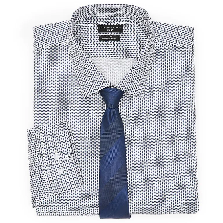 Shaquille O'Neal XLG™ Mens Regular Fit Long Sleeve Dress Shirt