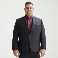 Shaquille O'Neal XLG™ Mens Stretch Fabric Classic Fit Big and Tall Suit Jacket