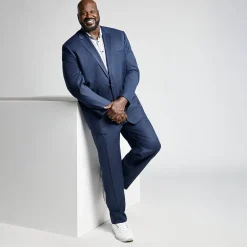 Shaquille O'Neal XLG™ Mens Stretch Fabric Regular Fit Big and Tall Suit Jacket