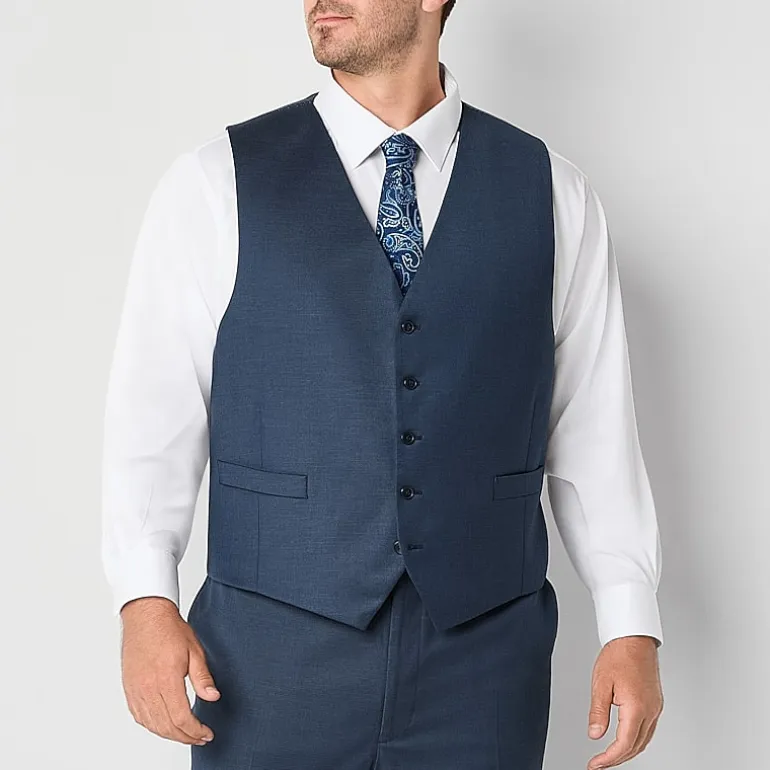 Shaquille O'Neal XLG™ Mens Stretch Fabric Regular Fit Big and Tall Suit Vest