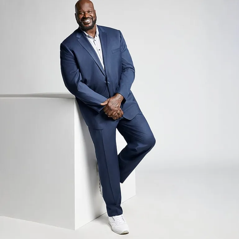 Shaquille O'Neal XLG Texture Stretch Suit Big & Tall Classic Fit Suit Separates