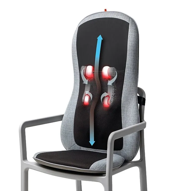 Sharper Image Smartsense Shiatsu Realtouch Chair Pad with Heat Massager