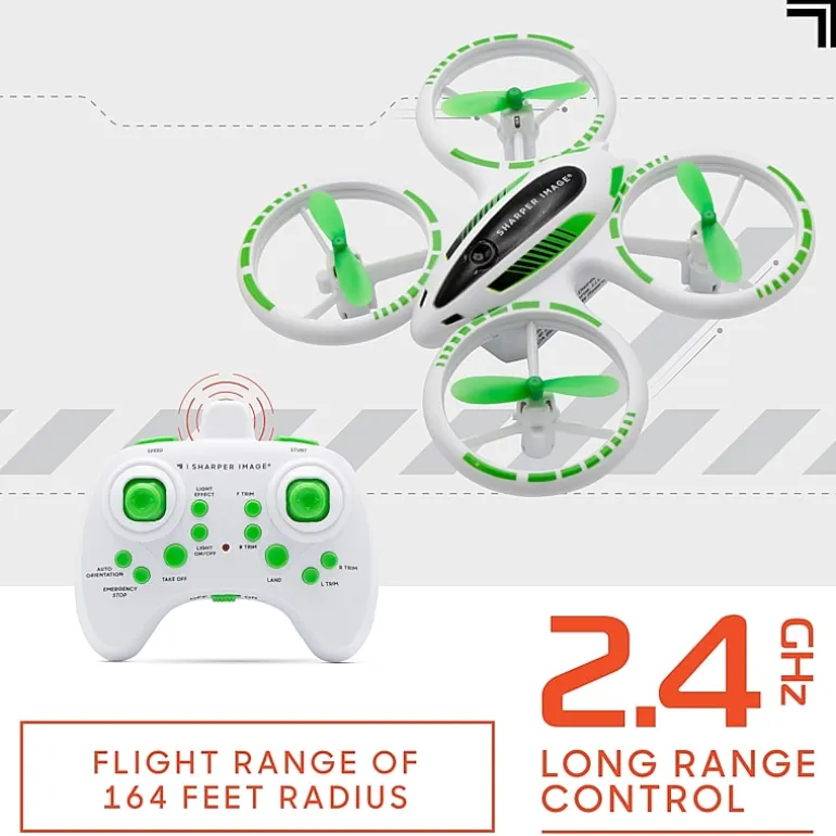 Sharper Image 2.4GHz RC Glow Up Stunt Drone with LED Lights