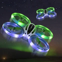 Sharper Image 2.4GHz RC Glow Up Stunt Drone with LED Lights