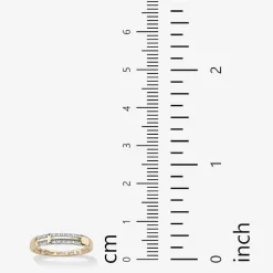 Sideways Mens Diamond Accent Natural White Diamond 10K Gold Cross Fashion Ring