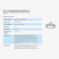 Signature By Modern Bride 7/8 CT.T.W. Lab-Grown (G-H / SI1-SI2) Diamond Pear Side Stone Bridal Set in 10K or 14K Gold
