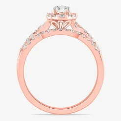Signature By Modern Bride 7/8 CT.T.W. Lab-Grown (G-H / SI1-SI2) Diamond Pear Side Stone Bridal Set in 10K or 14K Gold