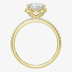 Signature By Modern Bride (F / Vs2) Womens 6 CT. T.W. Lab Grown White Diamond 10K Gold Oval Side Stone Halo Bridal Set