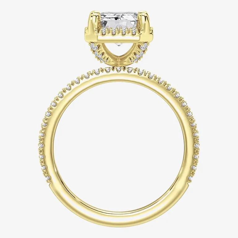 Signature By Modern Bride (F / Vs2) Womens 3 3/4 CT. T.W. Lab Grown White Diamond 10K Gold Side Stone Halo Bridal Set