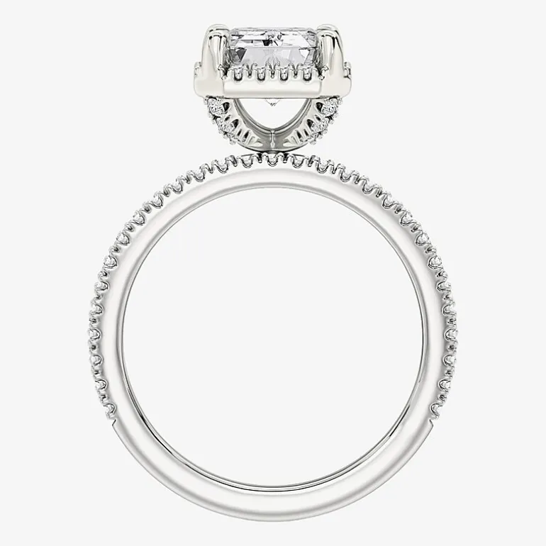 Signature By Modern Bride (F / Vs2) Womens 6 CT. T.W. Lab Grown White Diamond 10K Gold Side Stone Halo Bridal Set