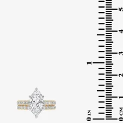 Signature By Modern Bride (G-H / Vs2-Si1) Womens 3 CT. T.W. Lab Grown White Diamond 14K Gold Marquise Side Stone Bridal Set
