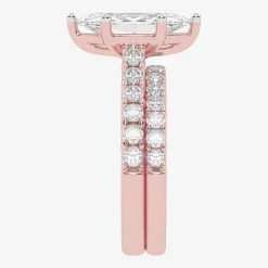 Signature By Modern Bride (G-H / Vs2-Si1) Womens 3 CT. T.W. Lab Grown White Diamond 14K Gold Marquise Side Stone Bridal Set