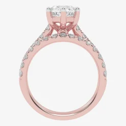 Signature By Modern Bride (G-H / Vs2-Si1) Womens 4 CT. T.W. Lab Grown White Diamond 14K Gold Marquise Side Stone Bridal Set