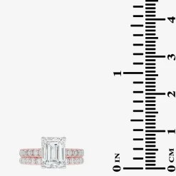 Signature By Modern Bride (G-H / Vs2-Si1) Womens 3 CT. T.W. Lab Grown White Diamond 14K Gold Side Stone Bridal Set