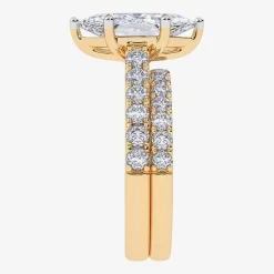 Signature By Modern Bride (G-H / Vs2-Si1) Womens 2 1/2 CT. T.W. Lab Grown White Diamond 14K Gold Marquise Side Stone Bridal Set