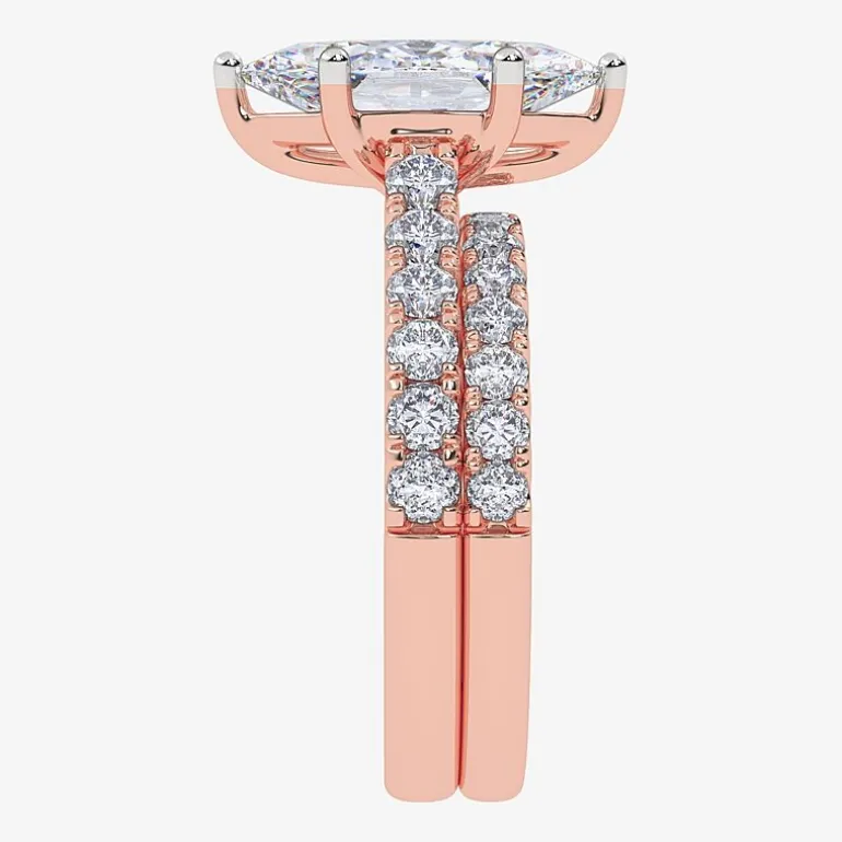 Signature By Modern Bride (G-H / Vs2-Si1) Womens 2 1/2 CT. T.W. Lab Grown White Diamond 14K Gold Marquise Side Stone Bridal Set