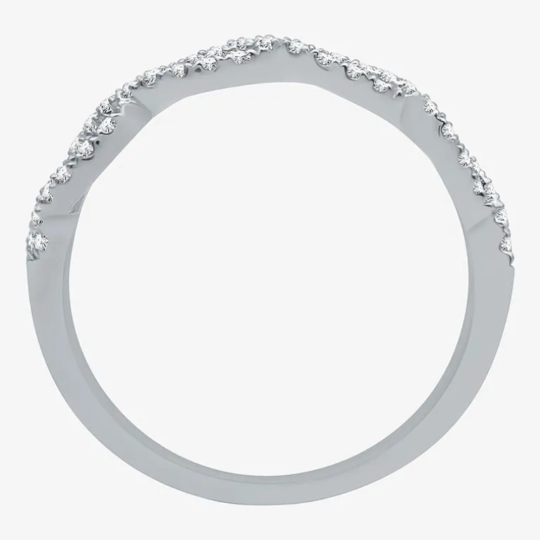 Signature By Modern Bride (G / Si1 - Si2) Womens 1 1/2 CT. T.W. Lab Grown White Diamond 10K Gold Side Stone Halo Bridal Set