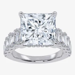Signature By Modern Bride (G, Vs2-Si1) Womens 8 1/4 Ct. T.W. Lab Grown White Diamond 14K Gold Side Stone Engagement Ring