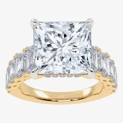 Signature By Modern Bride (G, Vs2-Si1) Womens 8 1/4 Ct. T.W. Lab Grown White Diamond 14K Gold Side Stone Engagement Ring