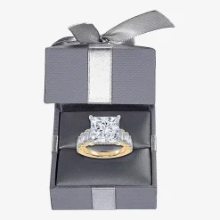 Signature By Modern Bride (G, Vs2-Si1) Womens 8 1/4 Ct. T.W. Lab Grown White Diamond 14K Gold Side Stone Engagement Ring