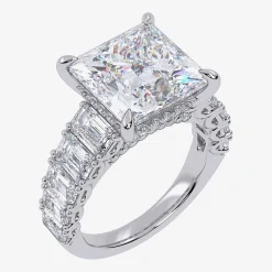Signature By Modern Bride (G, Vs2-Si1) Womens 8 1/4 Ct. T.W. Lab Grown White Diamond 14K Gold Side Stone Engagement Ring