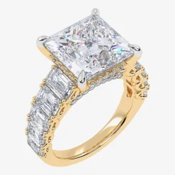Signature By Modern Bride (G, Vs2-Si1) Womens 8 1/4 Ct. T.W. Lab Grown White Diamond 14K Gold Side Stone Engagement Ring