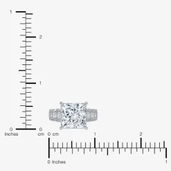 Signature By Modern Bride (G, Vs2-Si1) Womens 8 1/4 Ct. T.W. Lab Grown White Diamond 14K Gold Side Stone Engagement Ring