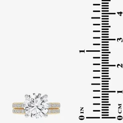 Signature By Modern Bride (G / Vs2-Si1) Womens 4 CT. T.W. Lab Grown White Diamond 14K Gold Round Side Stone Bridal Set