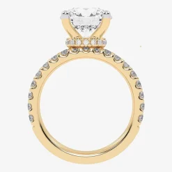 Signature By Modern Bride (G / Vs2-Si1) Womens 4 CT. T.W. Lab Grown White Diamond 14K Gold Round Side Stone Bridal Set