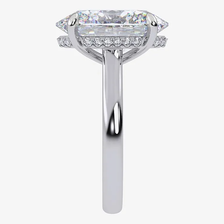 Signature By Modern Bride (G/Vs2-Si1) Womens 8 1/4 Ct. T.W. Lab Grown White Diamond 14K Gold Oval Solitaire Engagement Ring