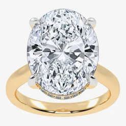 Signature By Modern Bride (G/Vs2-Si1) Womens 8 1/4 Ct. T.W. Lab Grown White Diamond 14K Gold Oval Solitaire Engagement Ring