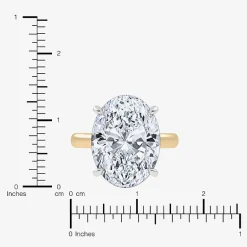 Signature By Modern Bride (G/Vs2-Si1) Womens 8 1/4 Ct. T.W. Lab Grown White Diamond 14K Gold Oval Solitaire Engagement Ring