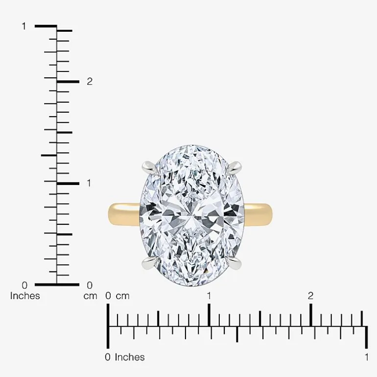 Signature By Modern Bride (G/Vs2-Si1) Womens 8 1/4 Ct. T.W. Lab Grown White Diamond 14K Gold Oval Solitaire Engagement Ring