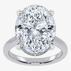Signature By Modern Bride (G/Vs2-Si1) Womens 8 1/4 Ct. T.W. Lab Grown White Diamond 14K Gold Oval Solitaire Engagement Ring