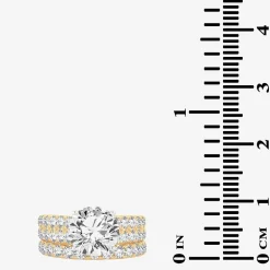 Signature By Modern Bride (H-I / Si1-Si2) Womens 5 CT. T.W. Lab Grown White Diamond 14K Gold Round Bridal Set