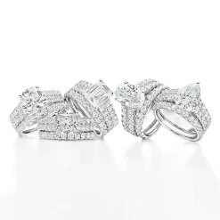 Signature By Modern Bride (H-I / Si1-Si2) Womens 5 CT. T.W. Lab Grown White Diamond 14K Gold Round Bridal Set