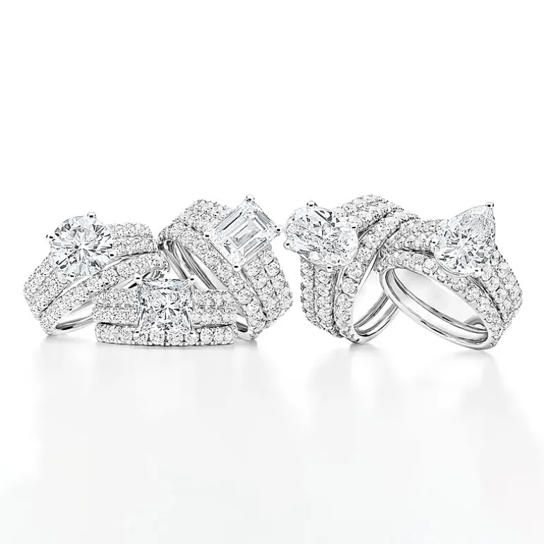 Signature By Modern Bride (H-I / Si1-Si2) Womens 5 CT. T.W. Lab Grown White Diamond 14K Gold Round Bridal Set