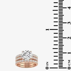 Signature By Modern Bride (H-I / Si1-Si2) Womens 5 CT. T.W. Lab Grown White Diamond 14K Gold Round Bridal Set