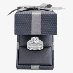 Signature By Modern Bride (H-I / Si1-Si2) Womens 5 CT. T.W. Lab Grown White Diamond 14K Gold Round Bridal Set