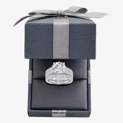 Signature By Modern Bride (H-I / Si1-Si2) Womens 5 CT. T.W. Lab Grown White Diamond 14K Gold Round Bridal Set