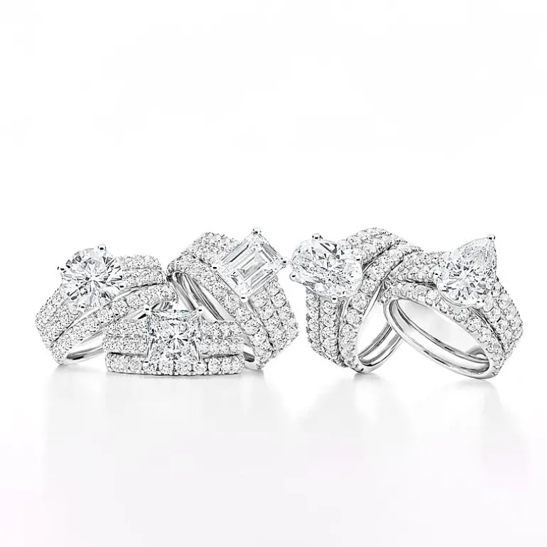 Signature By Modern Bride (H-I / Si1-Si2) Womens 5 CT. T.W. Lab Grown White Diamond 14K Gold Round Bridal Set