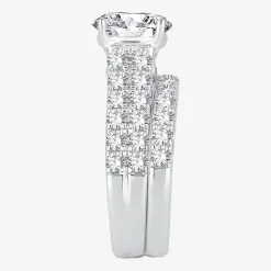 Signature By Modern Bride (H-I / Si1-Si2) Womens 5 CT. T.W. Lab Grown White Diamond 14K Gold Round Bridal Set